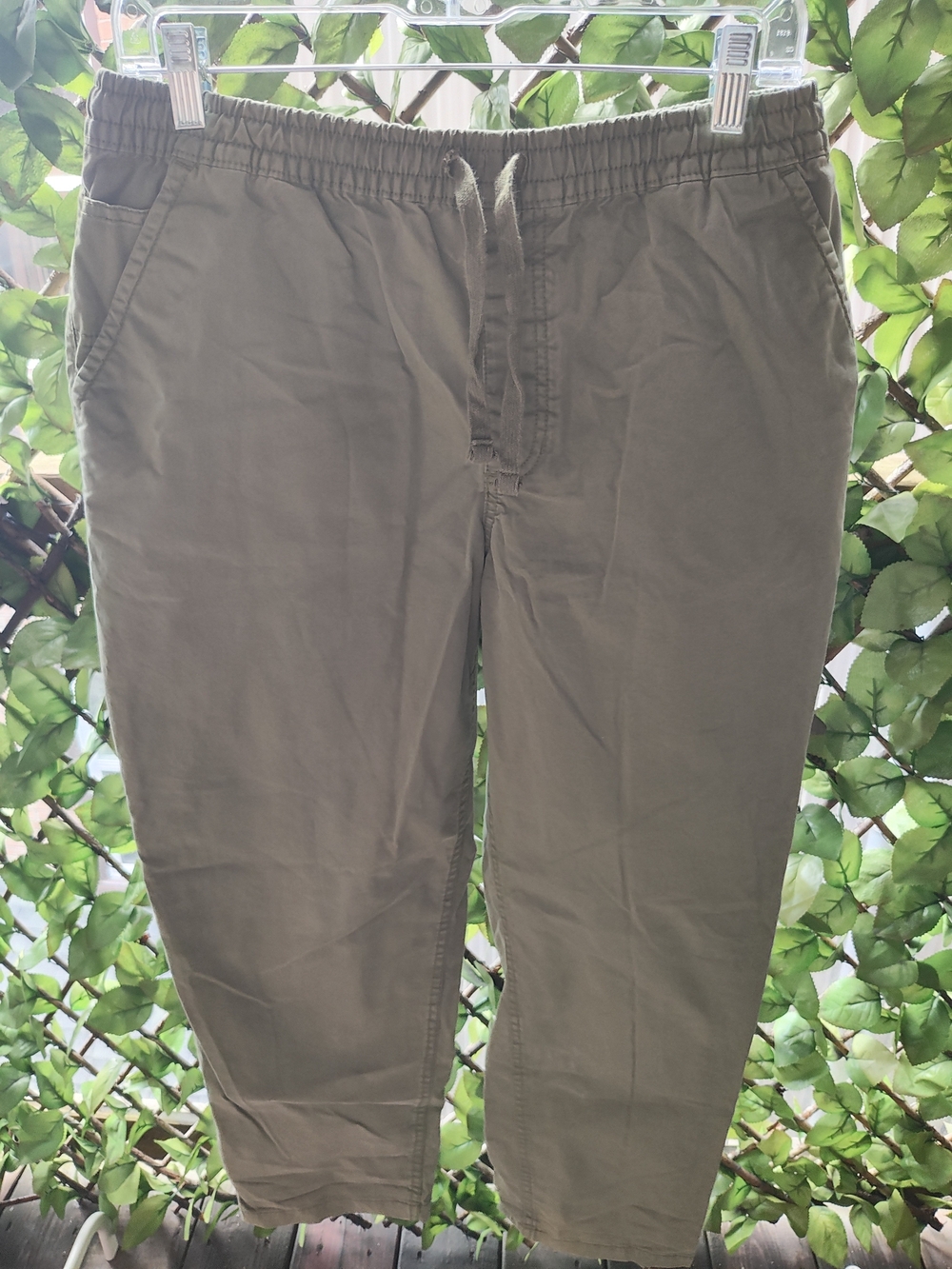Vans Olive Green Cotton Drawstring Chinos